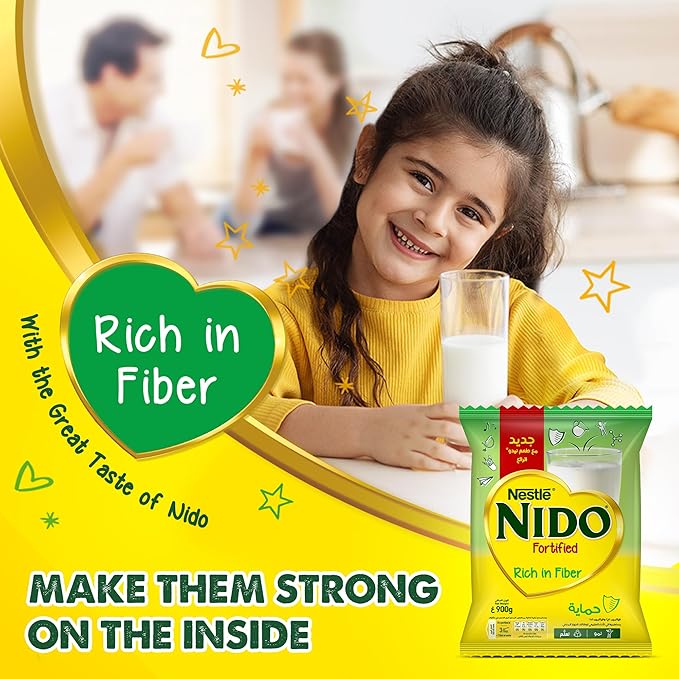 Nido Fiber Milk Powder 900g / مسحوق لبن فايبر من نيدو، وزن 900 جم