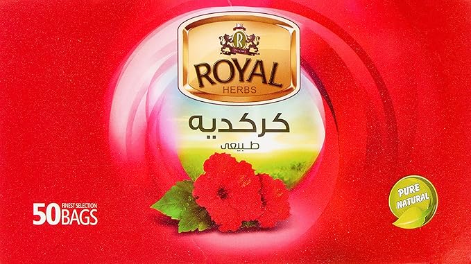 Royal roselle herbs, 50 bags / أعشاب الكركديه الملكية، 50 كيسًا